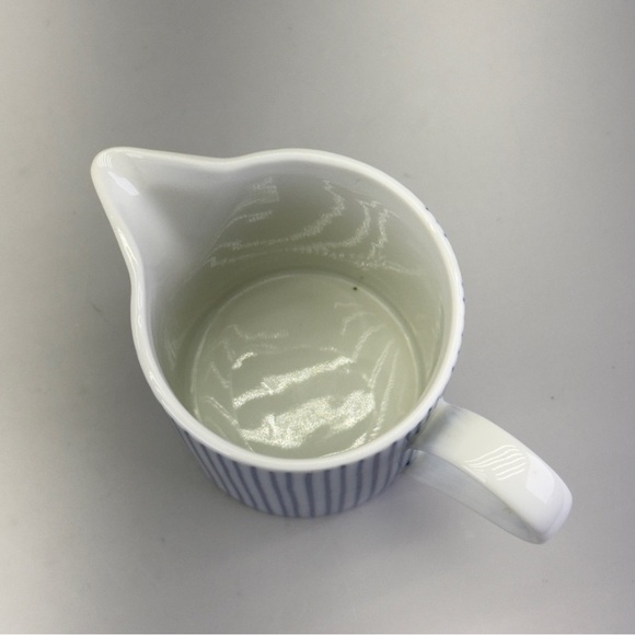 Fitz and Floyd Les Bands Blue and White Striped Sugar Creamer Set - Picture 15 of 15